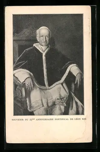 AK Portrait von Papst Leo XIII., 25me Anniversaire Pontifical