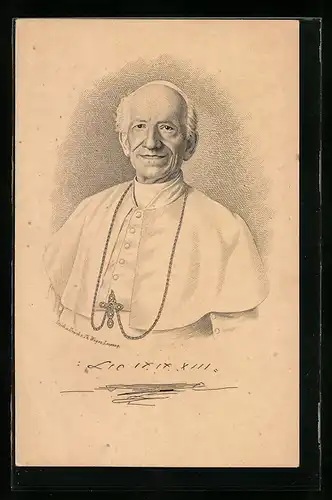 Künstler-AK Th. Weger: Papst Leo XIII.