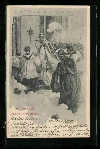 AK Papst Leo XIII. apre la Porta Santa