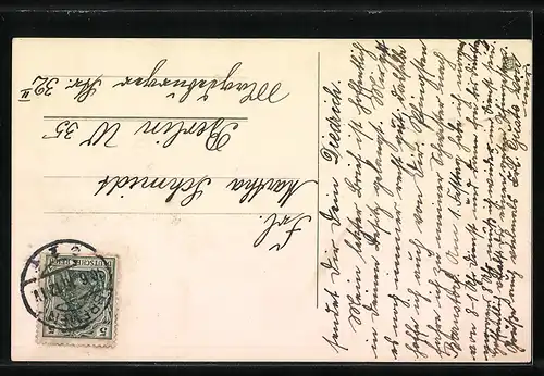 Künstler-AK Fahnen, Deutsche Mariune mit Eichenlaub und Weidenzweigen