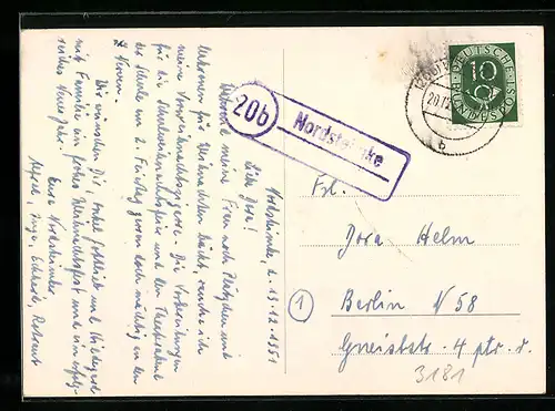 AK Landpoststempel Nordsteimke