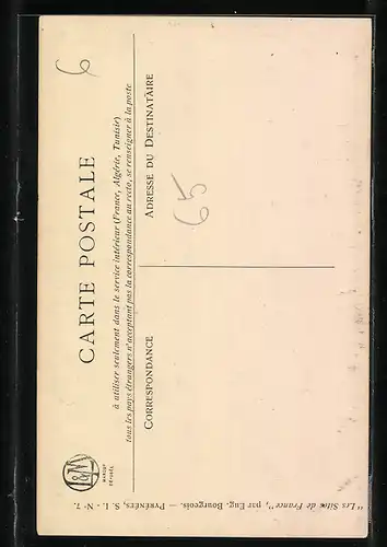 Künstler-AK sign.Eugene Bourgeois: Pierrefitte, Anwohnern mit dem Ort im Hintergrund