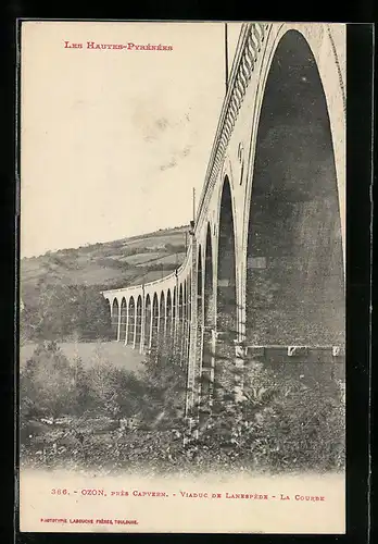 AK Ozon, près Capver, viaduc de Lanespède, La Courbe