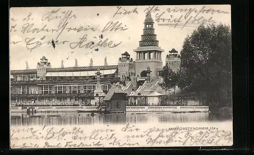 AK Berlin-Charlottenburg, Flusspartie am Kurfürstendamm 124 a