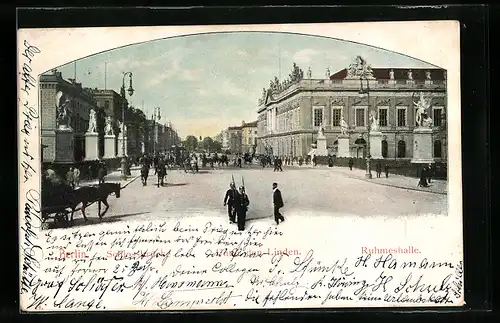 AK Berlin, Schlossbrücke, Ruhmeshalle, Unter den Linden