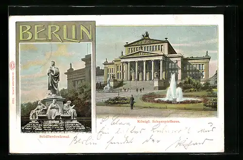 AK Berlin, Königl. Schauspielhaus, Gendarmenmarkt
