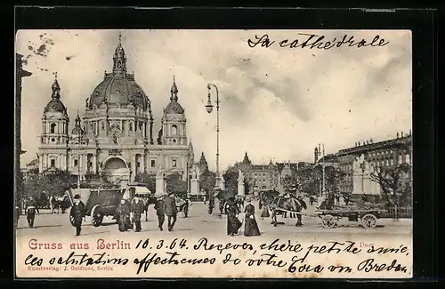 AK Berlin, Passanten vor dem Dom