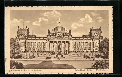 AK Berlin-Tiergarten, Der Reichstag
