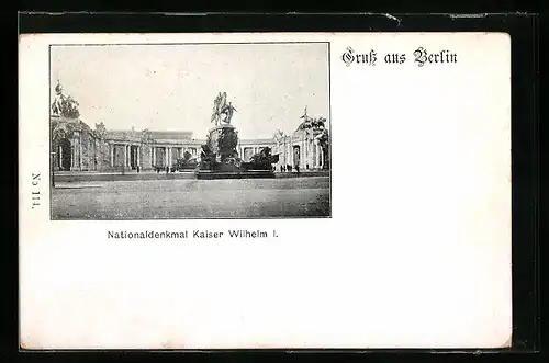 AK Berlin, Nationaldenkmal Kaiser Wilhelm I.