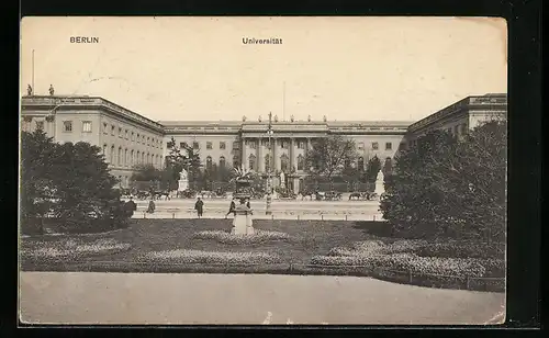 AK Berlin, Königliche Universität aus dem Park gesehen