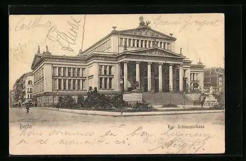 AK Berlin, Kgl. Schauspielhaus, Gendarmenmarkt