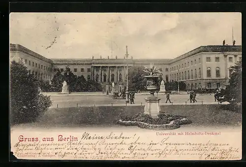 AK Berlin, Universität mit Helmholtz-Denkmal