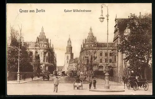 AK Berlin, Blick in die Kaiser Wilhelmstrasse