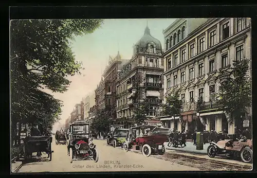 AK Berlin, Unter den Linden, Hotel Bauer am Kranzler Eck