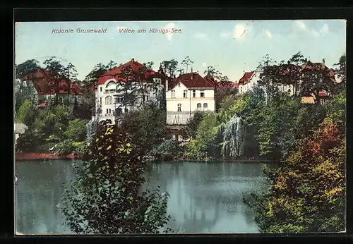 AK Berlin-Grunewald, Villen am Königs-See