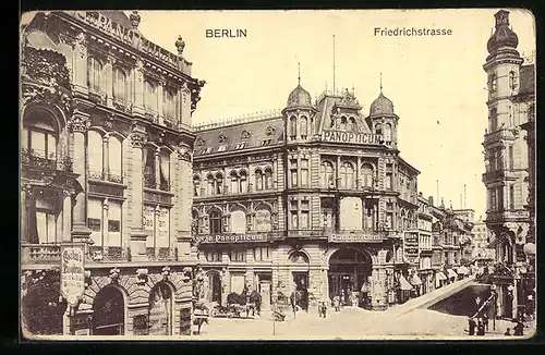 AK Berlin, Friedrichstrasse mit Passage Panopticum