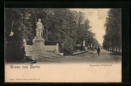 AK Berlin-Tiergarten, Denkmal Friedrich II. in der Siegesallee