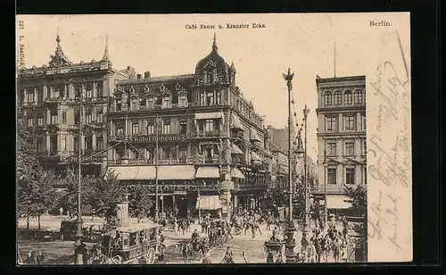 AK Berlin, Cafe Bauer und Kranzlereck