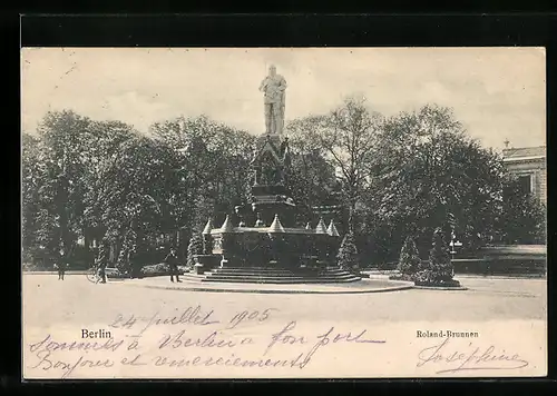 AK Berlin-Tiergarten, Rolandbrunnen am Kemperplatz