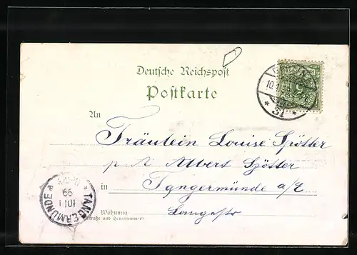 AK Berlin, Friedrichsbrücke und Börse, Burgstrasse