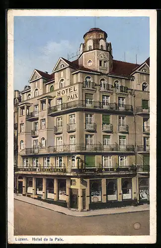 AK Luzern, Hotel de la Paix v. Karl Sigrist