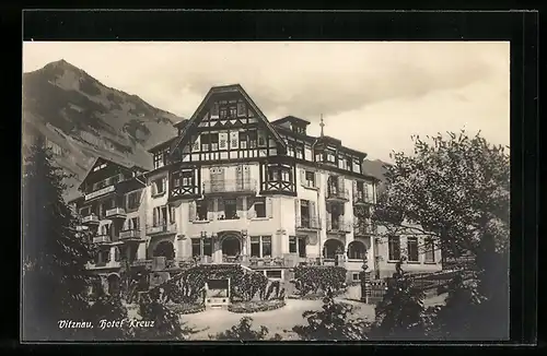 AK Vitznau, Hotel Kreuz mit Anlagen