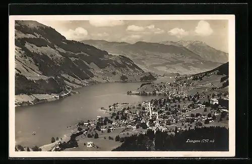 AK Lungern, Totalansicht mit See