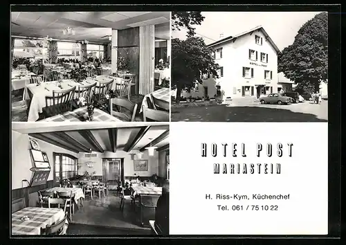 Künstler-AK Mariastein, Hotel Post