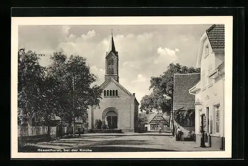 AK Hesselhurst, Partie bei der Kirche