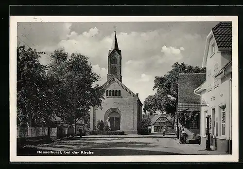 AK Hesselhurst, Partie bei der Kirche