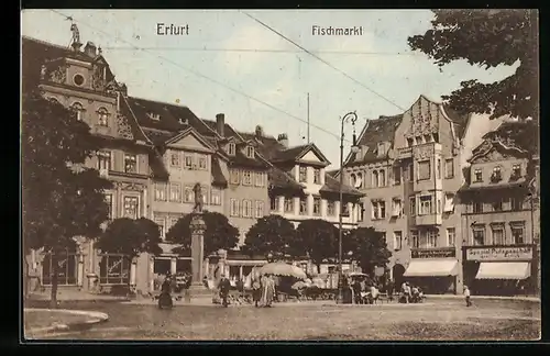 AK Erfurt, Blick zum Fischmarkt