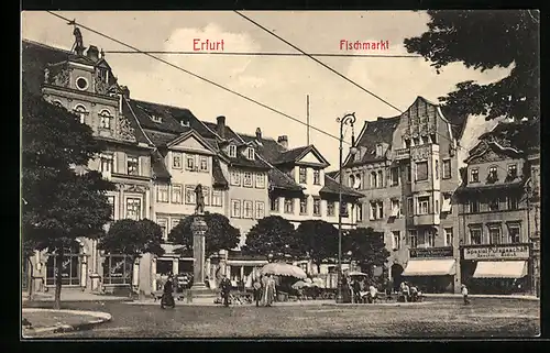 AK Erfurt, Blick zum Fischmarkt