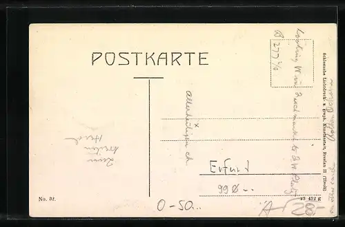 AK Erfurt, Marktstrasse mit Geschäften