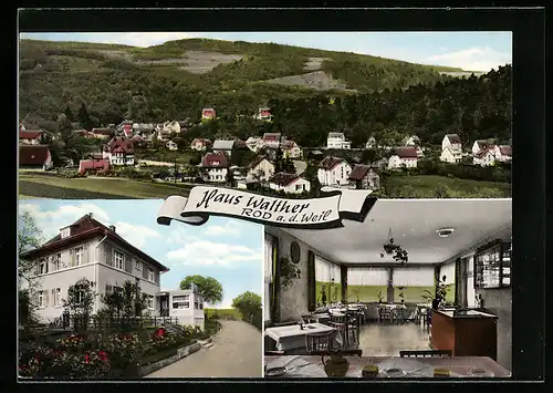 AK Rod a. d. Weil, Gasthaus Walther, Innenansicht, Teilansicht