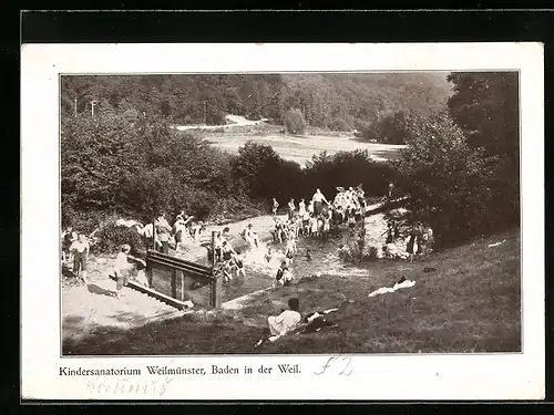 AK Weilmünster, Baden in der Weil, Kindersanatorium Weilmünster