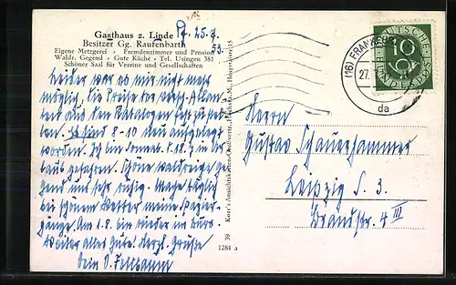 AK Pfaffenwiesbach / Taunus, Gasthaus zur Linde