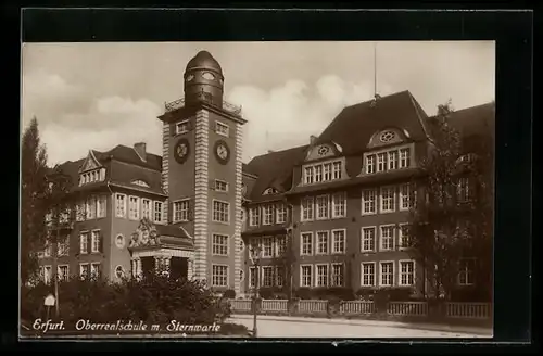 AK Erfurt, Oberrealschule mit Sternwarte