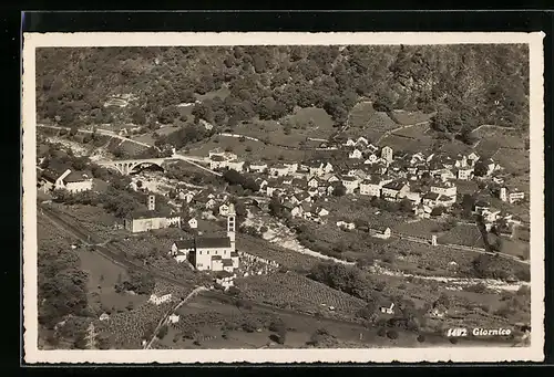 AK Giornico, Gesamtansicht aus der Vogelschau