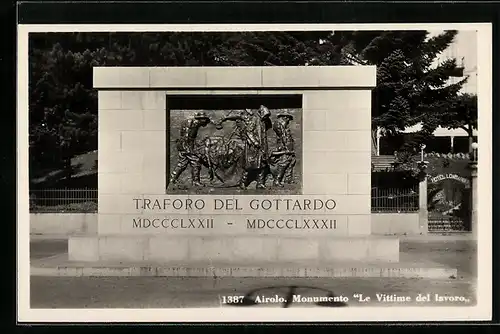 AK Airolo, Monumento Le Vittime del lavoro