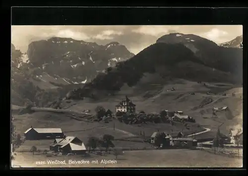 AK Weissbad, Belvedere mit Alpstein
