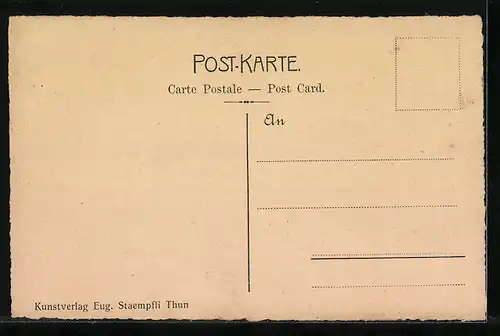 Künstler-AK Thun, Haus mit Bogengang