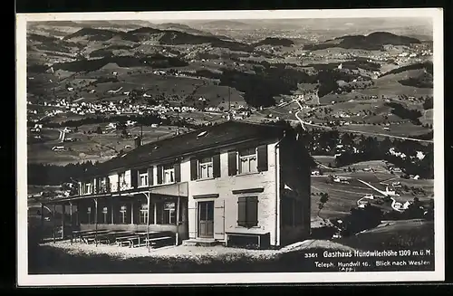 AK Hundwil, Gasthaus Hundwilerhöhe mit Blick nach Westen