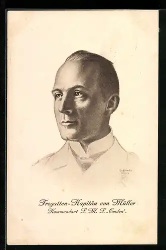 AK Fregatten-Kapitän von Müller, Kommandant S. M. S. Emden