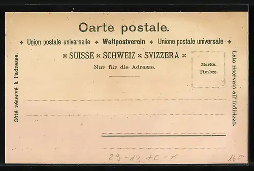 Lithographie Säntis, Gasthaus auf dem Gipfel, Seealpsee