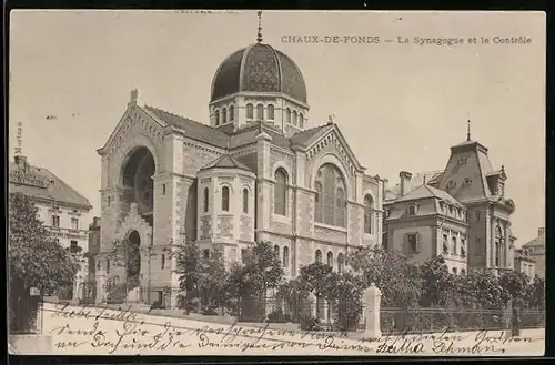 AK Chaux-de-Fonds, La Synagogue et le Controle