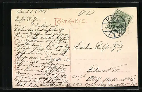 AK SMS Weissenburg in forcierter Fahrt, Kriegsschiff des Ostasiengeschwaders