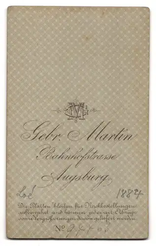 Fotografie Gebr. Martin, Augsburg, Bahnhofstrasse, Eleganter Herr mit Vollbart und Brille