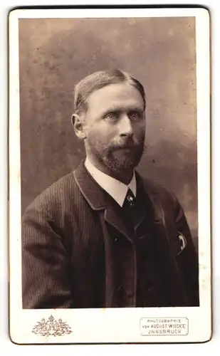 Fotografie August Wilcke, Innsbruck, Rudolfstr. 3, Bürgerlicher Herr mit Vollbart