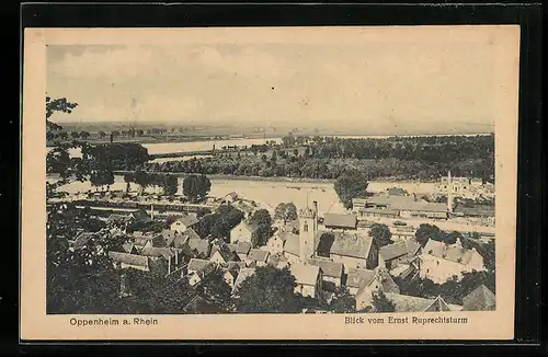 AK Oppenheim a. Rhein, Blick vom Ernst Ruprechtsturm