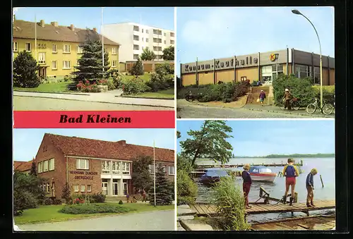 AK Bad Kleinen, Neubaugebiet, Konsum-Kaufhalle, Bootsanlegestelle